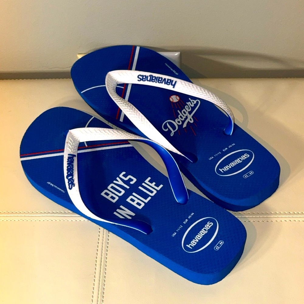 Los Angeles Dodgers Havaianas Top Sandals Men’s Size 11/12